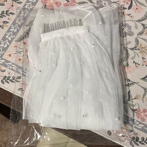 White Pearl wedding veil